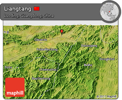 Satellite 3D Map of Liangtang
