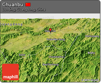 Satellite 3D Map of Chuanbu