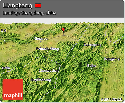 Satellite 3D Map of Liangtang