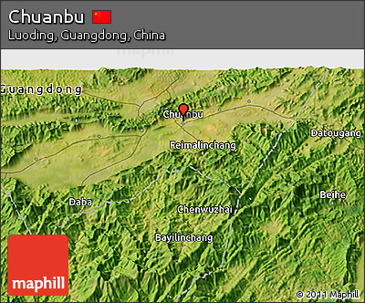 Satellite 3D Map of Chuanbu