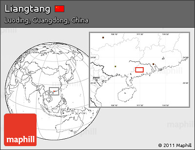 Blank Location Map of Liangtang