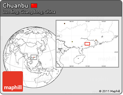 Blank Location Map of Chuanbu