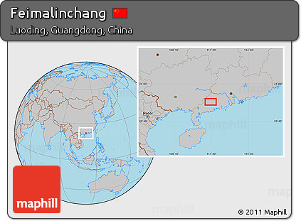 Gray Location Map of Feimalinchang