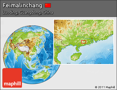 Physical Location Map of Feimalinchang