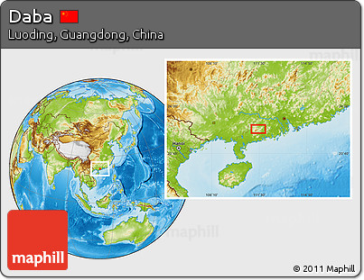 Physical Location Map of Daba