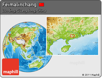 Physical Location Map of Feimalinchang