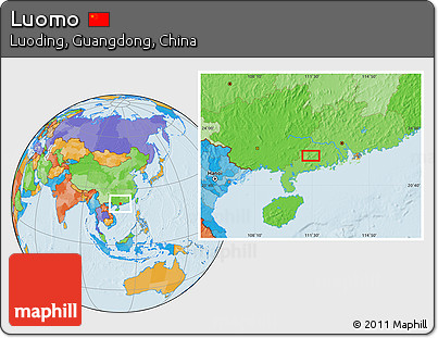 Political Location Map of Luomo