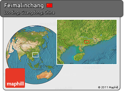 Satellite Location Map of Feimalinchang