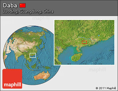 Satellite Location Map of Daba