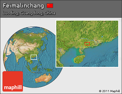 Satellite Location Map of Feimalinchang