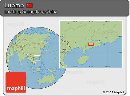 Savanna Style Location Map of Luomo