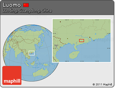 Savanna Style Location Map of Luomo