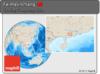 Shaded Relief Location Map of Feimalinchang
