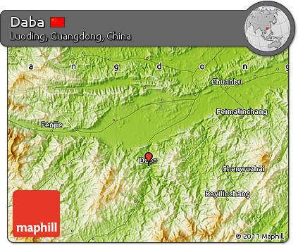 Physical Map of Daba