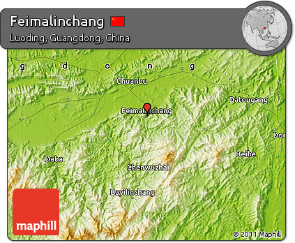 Physical Map of Feimalinchang