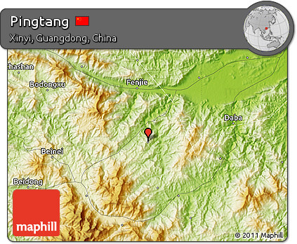 Physical Map of Pingtang