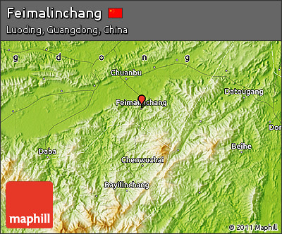Physical Map of Feimalinchang