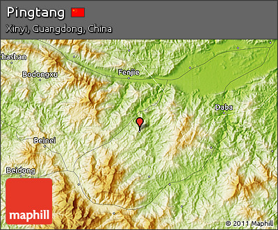 Physical Map of Pingtang