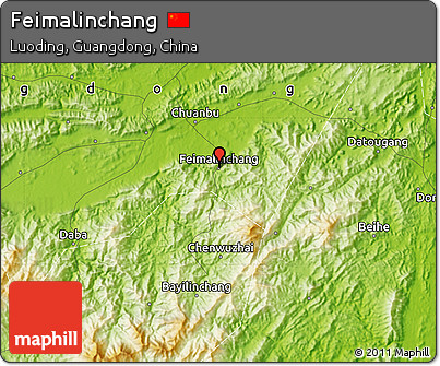 Physical Map of Feimalinchang