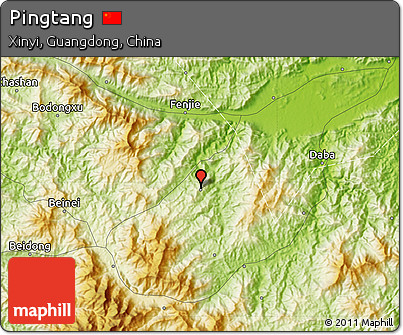 Physical Map of Pingtang