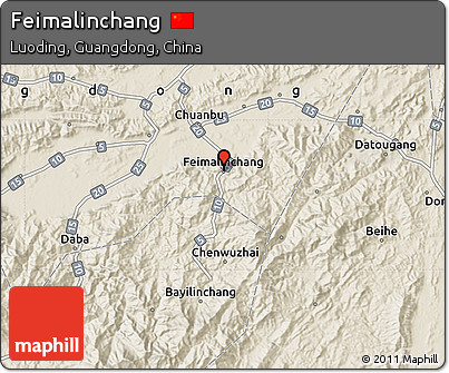 Shaded Relief Map of Feimalinchang