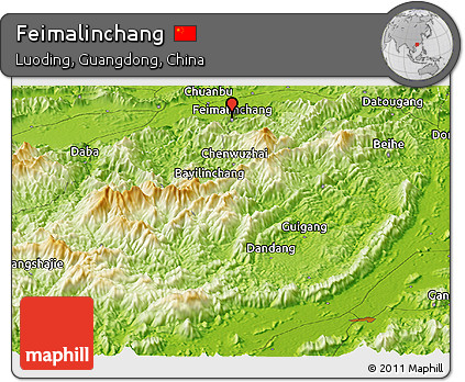 Physical Panoramic Map of Feimalinchang