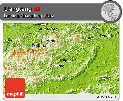 Physical Panoramic Map of Liangtang