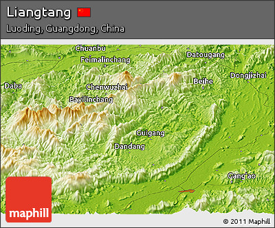 Physical Panoramic Map of Liangtang