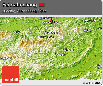 Physical Panoramic Map of Feimalinchang