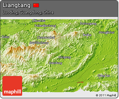 Physical Panoramic Map of Liangtang