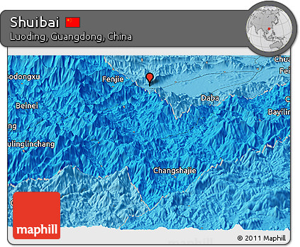 Political Panoramic Map of Shuibai