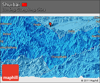 Political Panoramic Map of Shuibai