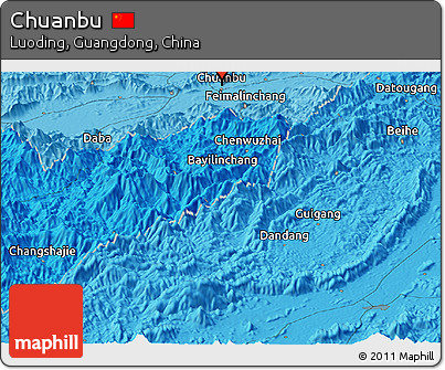 Political Panoramic Map of Chuanbu