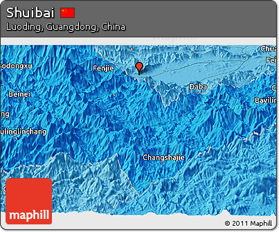 Political Panoramic Map of Shuibai
