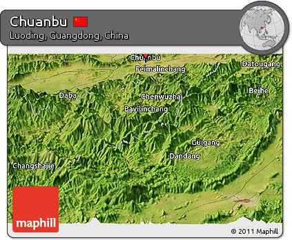 Satellite Panoramic Map of Chuanbu