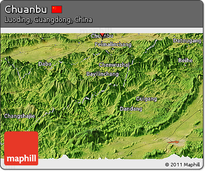 Satellite Panoramic Map of Chuanbu