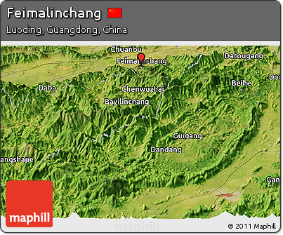 Satellite Panoramic Map of Feimalinchang