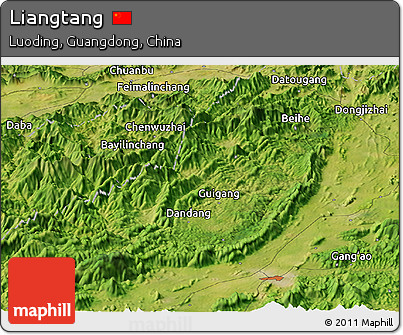 Satellite Panoramic Map of Liangtang