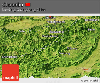 Satellite Panoramic Map of Chuanbu