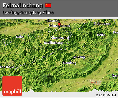 Satellite Panoramic Map of Feimalinchang