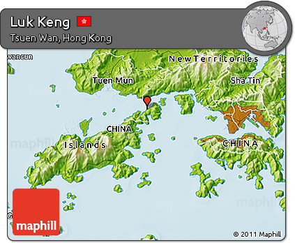 Physical 3D Map of Luk Keng