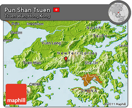 Physical 3D Map of Pun Shan Tsuen