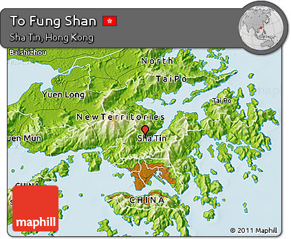Physical 3D Map of to Fung Shan