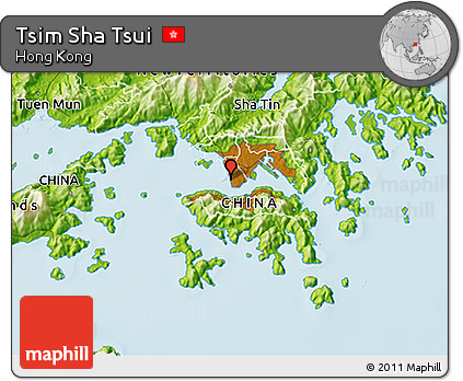 Physical 3D Map of Tsim Sha Tsui