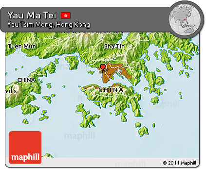Physical 3D Map of Yau Ma Tei
