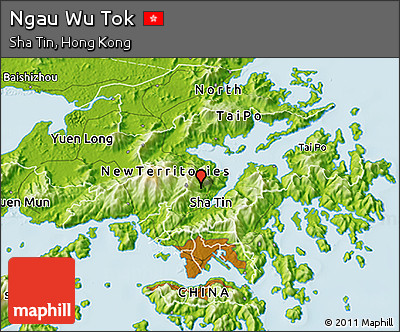 Physical 3D Map of Ngau Wu Tok