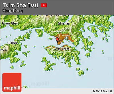 Physical 3D Map of Tsim Sha Tsui