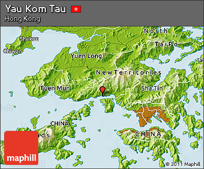 Physical 3D Map of Yau Kom Tau