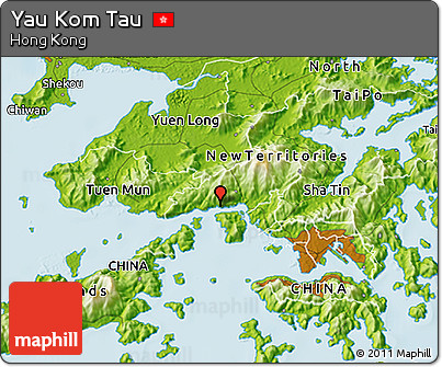 Physical 3D Map of Yau Kom Tau