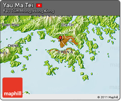 Physical 3D Map of Yau Ma Tei